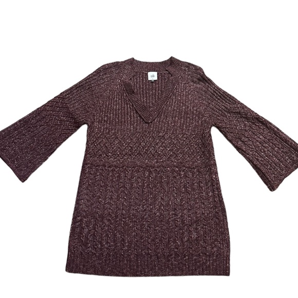 CAbi Sweaters - Cabi slightly fitted three-quarter length bell sleeve V-neck sweater. Si…